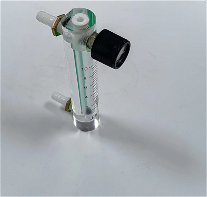 O2 Rotameter Transparent Glass Oxygen Rotameter with Regulating Valve for Oxygen ...